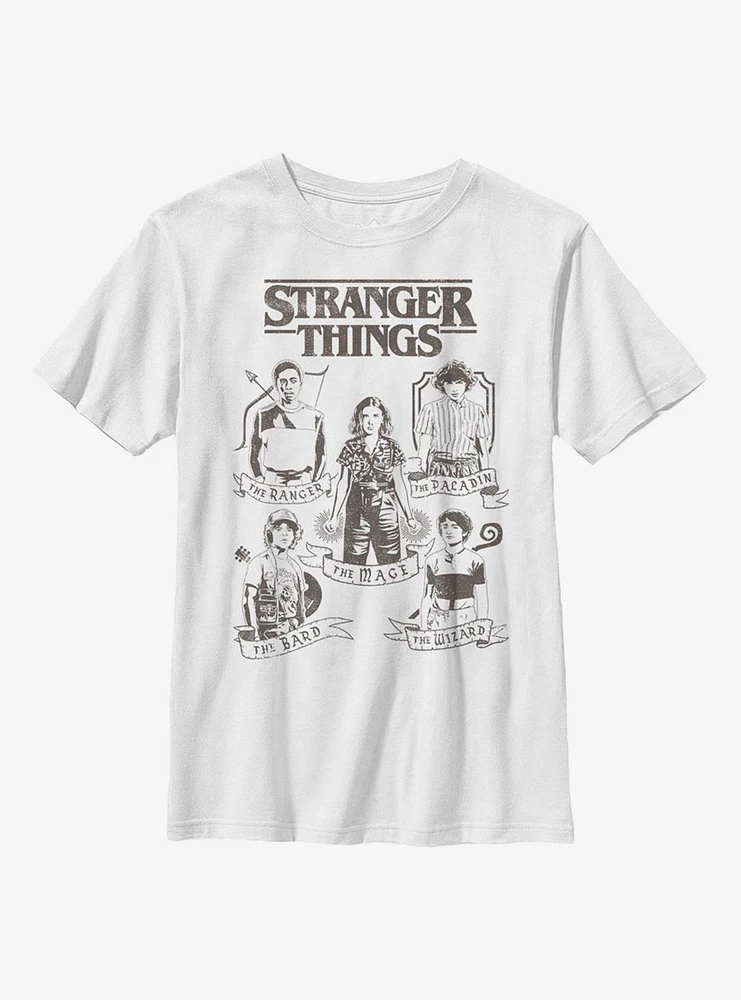 Stranger Things DND Classes Youth T-Shirt