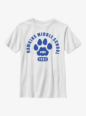 Stranger Things Hawkins Cubs Paw Emblem Youth T-Shirt