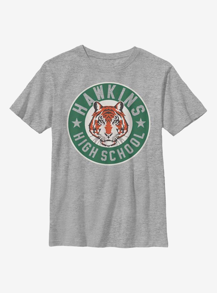 Stranger Things Hawkins High Tiger Emblem Youth T-Shirt