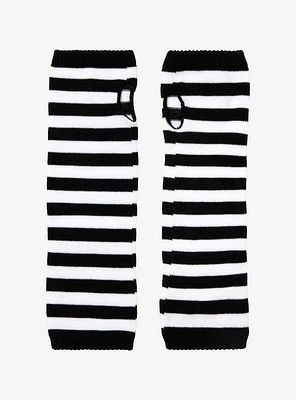 Black & White Stripe Arm Warmers
