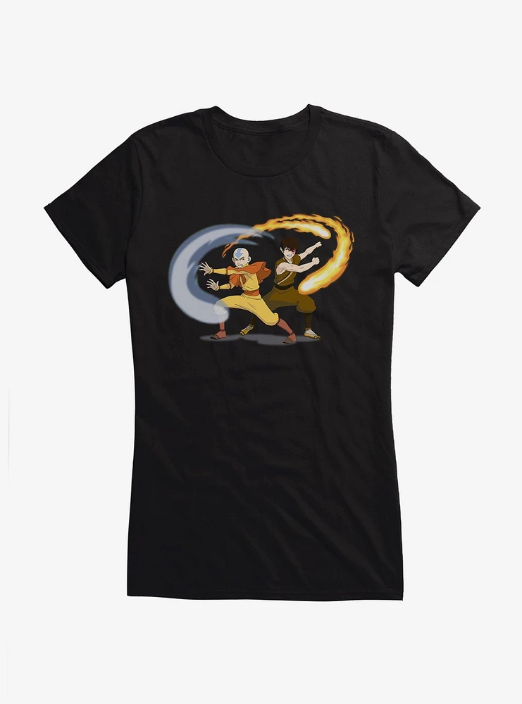 Avatar: The Last Airbender Aang And Zuko Girls T-Shirt