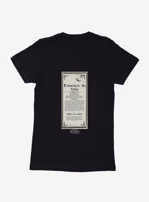 Fantastic Beasts Herbology Essence de Folie Script Womens T-Shirt