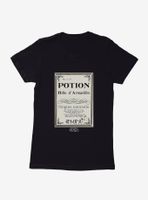 Fantastic Beasts Herbology Potion Bille d' Armadillo Script Womens T-Shirt