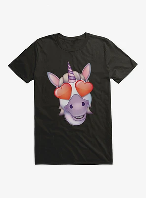 Emoji Unicorn Heart Eyes T-Shirt