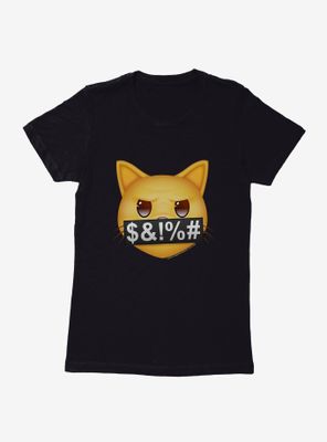 Emoji Cat Curse Womens T-Shirt