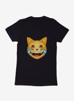 Emoji Cat Laugh Out Loud Womens T-Shirt