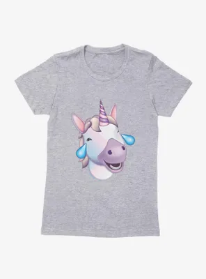 Emoji Unicorn Laugh Out Loud Womens T-Shirt