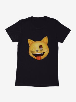 Emoji Cat Laughter Womens T-Shirt