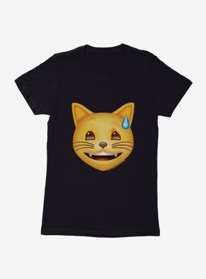 Emoji Cat Oops Womens T-Shirt