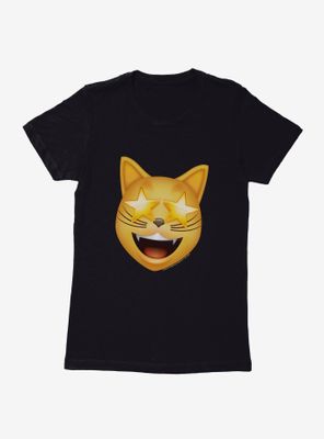 Emoji Cat Starry Eyes Womens T-Shirt