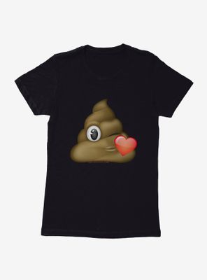 Emoji Poo Kiss Womens T-Shirt