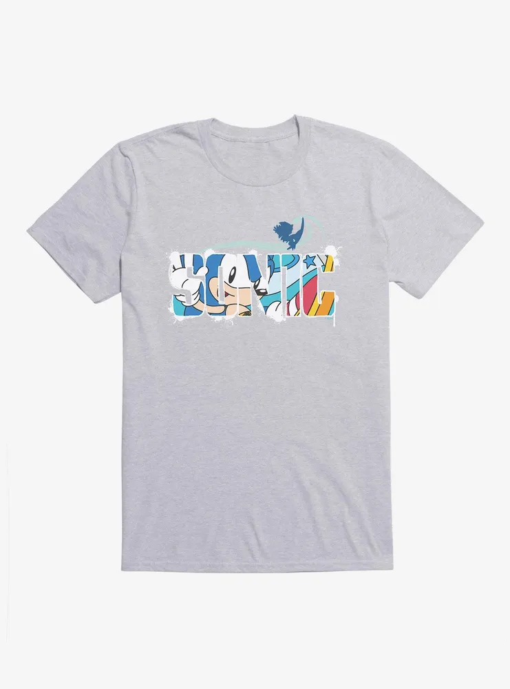 Sonic The Hedgehog Summer Surf Script T-Shirt