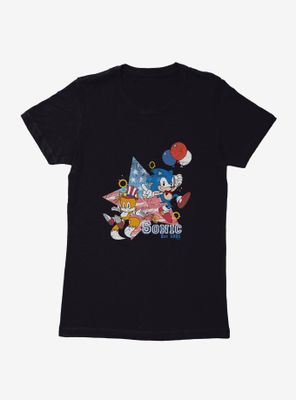 Sonic The Hedgehog Tails Fourth Of July Womens T-Shirt