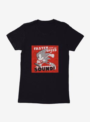Sonic The Hedgehog Faster Than Sound Womens T-Shirt