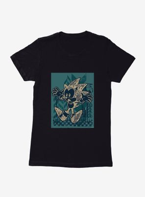 Sonic The Hedgehog Bohemian Shock Womens T-Shirt