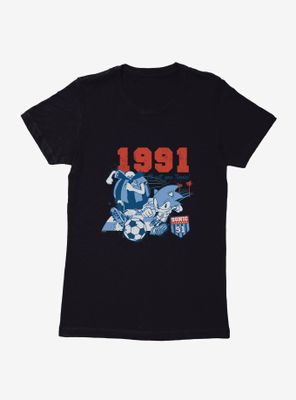 Sonic The Hedgehog Summer Games Soccer 1991 Womens T-Shirt