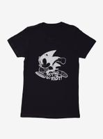 Sonic The Hedgehog Cutout Silhouette Womens T-Shirt