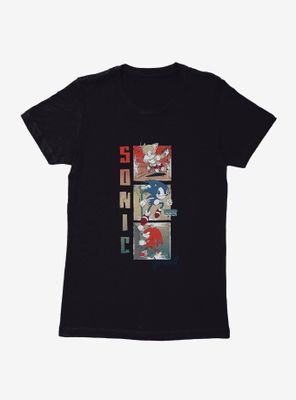 Sonic The Hedgehog Bohemian Tails Knuckles Womens T-Shirt