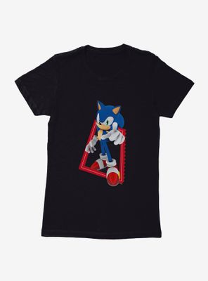 Sonic The Hedgehog 3-D Pose Womens T-Shirt