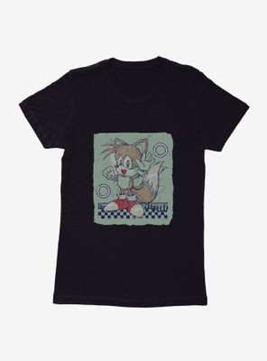 Sonic The Hedgehog Paper Tails Pose Womens T-Shirt