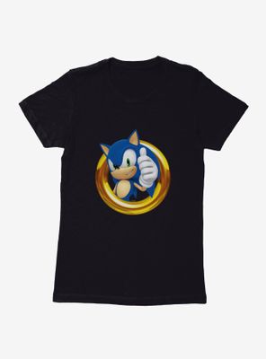 Sonic The Hedgehog 3-D Ring Womens T-Shirt