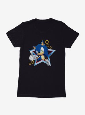 Sonic The Hedgehog 3-D Star Womens T-Shirt