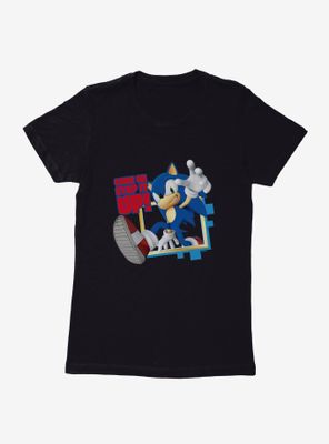 Sonic The Hedgehog 3-D Step It Up Womens T-Shirt