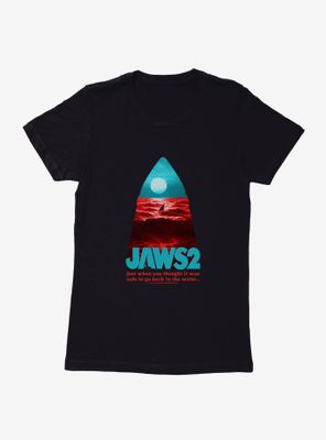 Jaws 2 Silhouette Image Womens T-Shirt