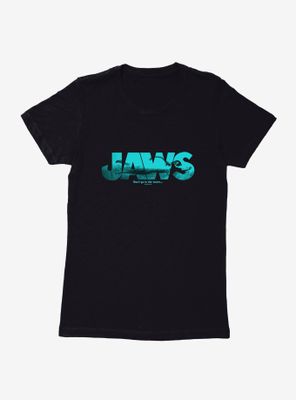 Jaws Script Ocean Imagery Womens T-Shirt