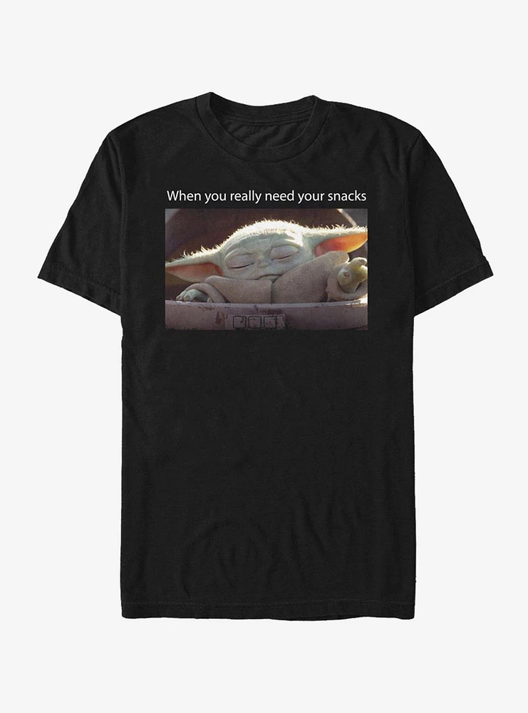 Star Wars The Mandalorian Snack Meme T-Shirt