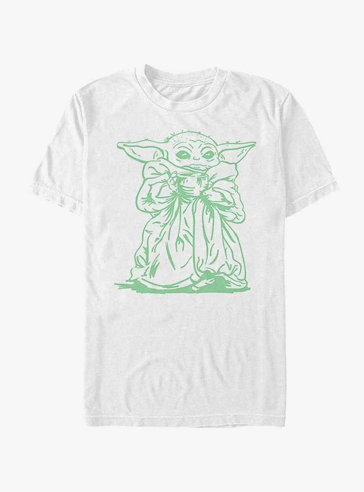 Star Wars The Mandalorian Child Sketch T-Shirt