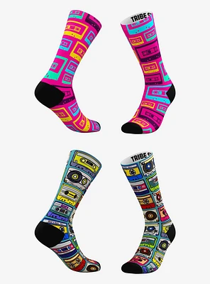 Pink Neon Cassette and Classic Cassette Socks 2 Pairs