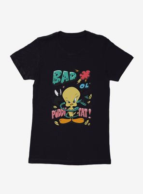 Looney Tunes Tweety Bird Bad Puddy Tat Womens T-Shirt