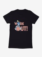 Looney Tunes Tweety Sylvester Work Out Womens T-Shirt