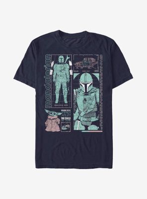 Star Wars The Mandalorian Child Mando Info Back T-Shirt