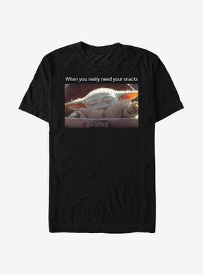 Star Wars The Mandalorian Child Snack Meme T-Shirt