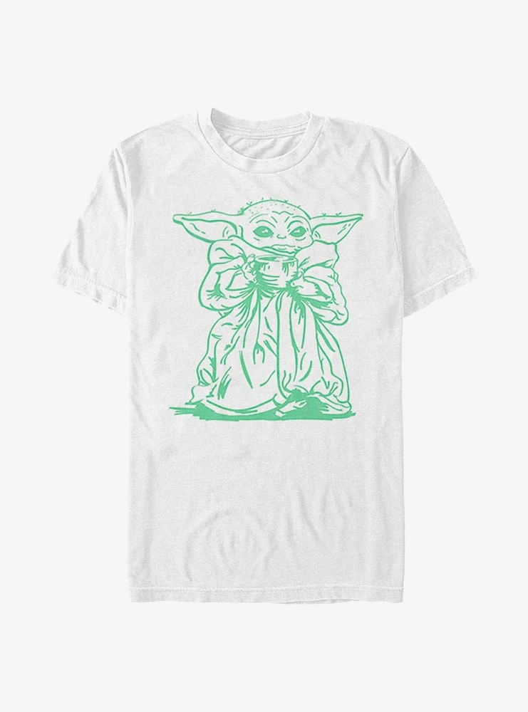 Star Wars The Mandalorian Child Sketch T-Shirt
