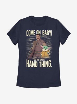 Star Wars The Mandalorian Child Hand Thing Womens T-Shirt