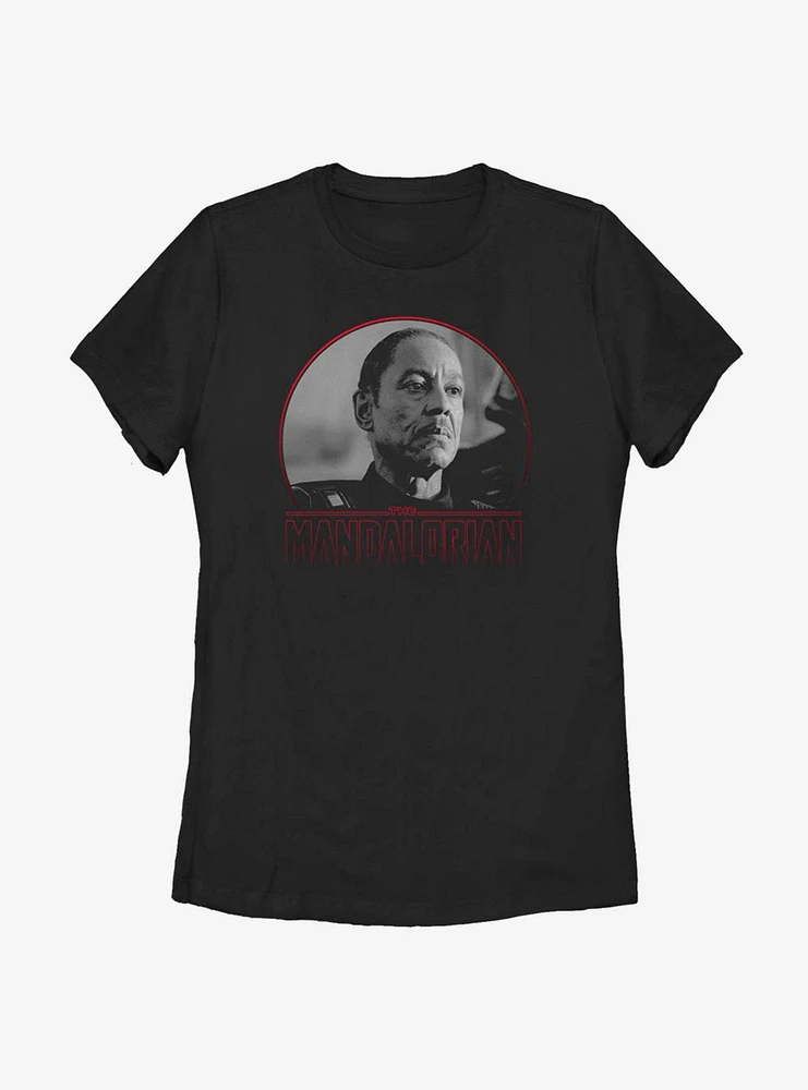 Star Wars The Mandalorian Child Moff Gideon Circle Womens T-Shirt