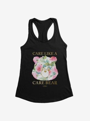 Care Bears Like A Bear Floral Womens Tank Top