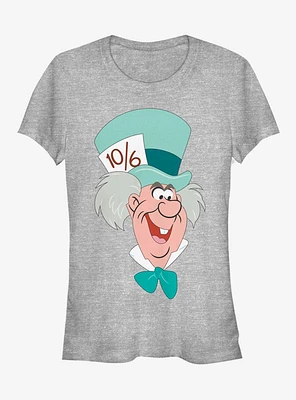 Disney Alice Wonderland Mad Hatter Big Face Girls T-Shirt