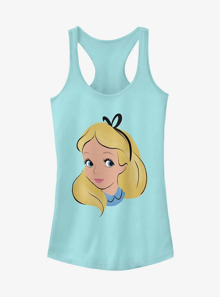 Disney Alice Wonderland Big Face Girls Tank