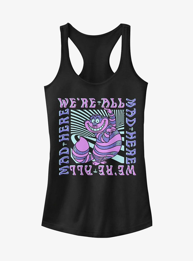 Disney Alice Wonderland Mad Here Trip Girls Tank