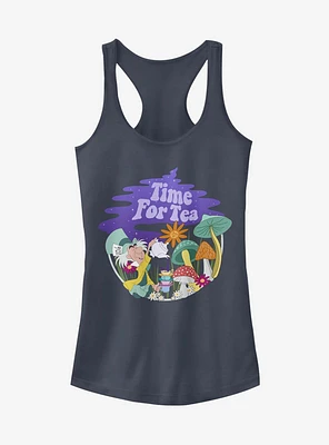 Disney Alice Wonderland Tea Time Filled Girls Tank