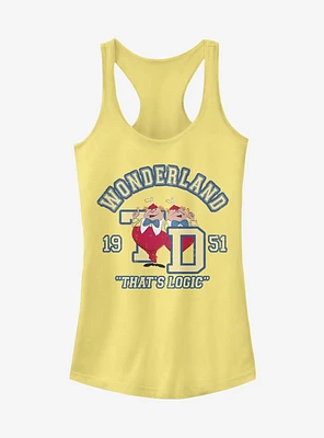 Disney Alice Wonderland Tweedle Collegiate Girls Tank