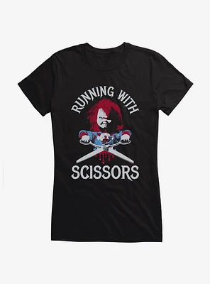 Chucky Running With Scissors Girls T-Shirt