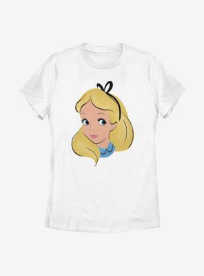 Disney Alice Wonderland Big Face Womens T-Shirt