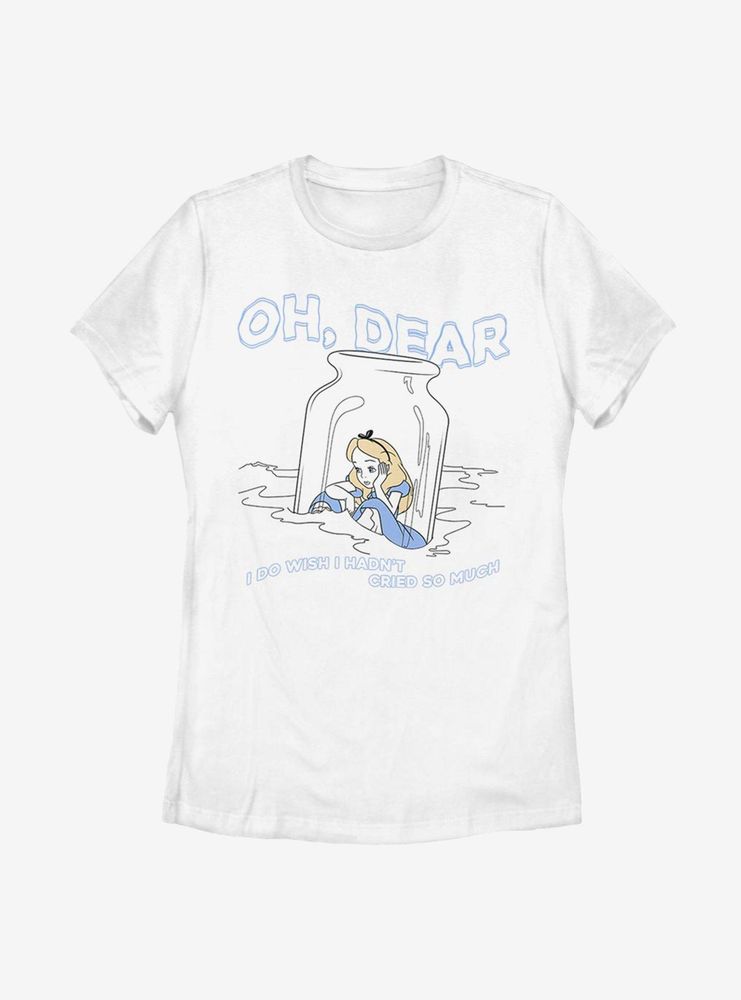 Disney Alice Wonderland Wish I Hadn't Cried So Much Womens T-Shirt