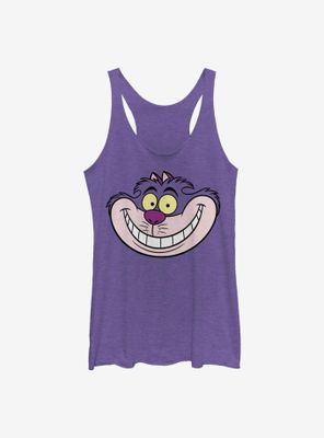 Disney Alice Wonderland Cheshire Big Face Womens Tank Top