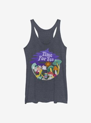 Disney Alice Wonderland Hatter Time For Tea Womens Tank Top